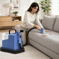 Nettoyeur de tapis professionnel 12KPa à aspiration puissante avec réservoir propre de 1800 ml et réservoir sale de 1200 ml pour un nettoyage en profondeur