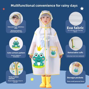 Imperméable Enfant avec Grand Chapeau Garçons Filles Sac d'École pour Enfants Manteau <span class=keywords><strong>de</strong></span> <span class=keywords><strong>Pluie</strong></span> Extérieur Randonnée Étudiant Scolaire Cape <span class=keywords><strong>de</strong></span> <span class=keywords><strong>Pluie</strong></span> Personnalisable Multicolore - Product Image 4