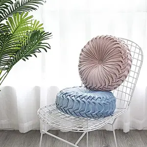 Inyahome Bantal Lipat Beludru Bulat, Bantal Dekorasi Rumah Bulat untuk Sofa, Tempat Tidur, Kursi, Bantal Lantai