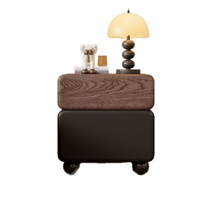 Solid wood bedside table, new 2026 style, <b>small</b> and narrow, simple storage <b>drawer</b> unit for bedroom use. - Product Image 5