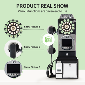 โทรศัพท์บันทึกข้อความงานแต่งงาน บันทึกเสียงย้อนยุค วิดีโอ บันทึกข้อความจากแขก ปุ่มโทรศัพท์บันทึกข้อความ สมุดเยี่ยมงานแต่งงาน โทรศัพท์ - Product Image 5