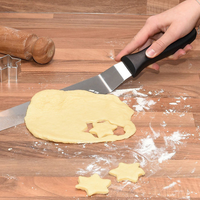 Spatule à gâteau angulaire en acier inoxydable de 10 pouces, couteau à palette écologique pour lisser la crème, outils de décoration de gâteaux et de pâtisserie
