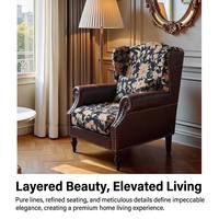Fauteuil individuel de style vintage français, fabriqué sur mesure à Foshan ; Aménagement intérieur vintage américain