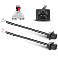 2 Pièces Adaptateur de connecteur H16 vers cosses à fourche avec faisceau de câblage pour phare antibrouillard LED, capacité 120W, pour Jeep JK 07-24