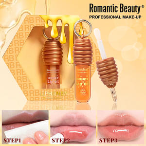 Baume à lèvres hydratant et repulpant longue durée, non collant, avec clip de sac et anneau, cosmétique nourrissant et lissant, effet miel - Product Image 3