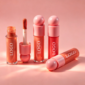 Brillo Labial Nude con Vitamina E y Lazo de Cinta para Niñas, Holográfico, Larga Duración, Efecto Espejo, No Pegajoso - Product Image 1