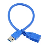Kabel Ekstensi USB 3.0 AM ke AF Industri Kustom, Berlapis Kepang, Tembaga Murni, 5Gbps, Kabel Data PVC untuk Laptop, Printer, Hard Drive