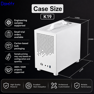<span class=keywords><strong>Caja</strong></span> de <span class=keywords><strong>PC</strong></span> Portátil K19 Mini ITX de 7.6L con Asa, Compatible con Fuente de Alimentación SFX, Soporte para GPU de 210 mm, Chasis Compacto Vertical para Computadora de Escritorio SFF - Product Image 5