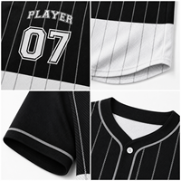 Kaos Jersey Baseball Oversize Custom Streetwear Hip Hop Kancing Depan 100% Poliester Cetak Digital untuk Pria Tim Klub