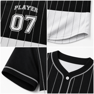 Maillot de baseball surdimensionné personnalisé, streetwear, hip-hop, chemise boutonnée, 100% polyester, impression numérique pour hommes, équipe, club - Product Image 2