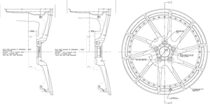 Divers dessins de jantes de voiture forgées, jantes forgées sur mesure, dessins 3D, dessins CAO pour Vossen, <span class=keywords><strong>BBS</strong></span>, OZ, Work, Rays, BMW, Benz - Product Image 5