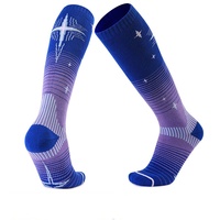 Chaussettes de ski sportives fantaisie d'hiver, en coton peigné épais, longues, unisexes, pour la randonnée