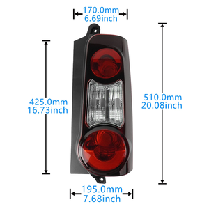 9677205580 9677205480 Fanali Posteriori Auto con Lente Rossa e Trasparente, Luci Freno Rosse Sinistra e Destra per Citroen <span class=keywords><strong>Berlingo</strong></span> 2 Porte 2012-2018 - Product Image 4