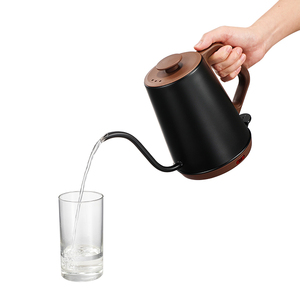 Hervidor eléctrico de cuello de cisne negro de 1,2 litros, hervidor de café inalámbrico de acero inoxidable, uso doméstico, repuestos gratuitos, posventa - Product Image 3