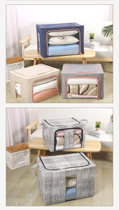 Cestas de Almacenamiento KUYUE, Bolsas de Almacenamiento, Cajas de Almacenamiento, Cestas de Tela Plegables Transparentes, Cesta de Fieltro Oxford Plegable con Ventana de Metal <span class=keywords><strong>1.16</strong></span> - Product Image 6