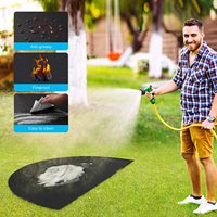 Tapis de cheminée 28x48 pouces, résistant à l'huile, imperméable et ignifuge, tapis de barbecue pour les terrasses et les Patios