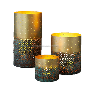 Decorative <b>Candle</b> Holder For Home Decor Iron Planter Pot With Navy Enamel For Home & Garden decorMetal Planter - Product Image 1