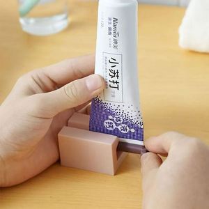 Custom Logo Simple Manual Plastic Waterproof Tube Squeezer <b>Dispenser</b> <b>Toothpaste</b> Storage Rack Holder Bathroom Products - Product Image 2