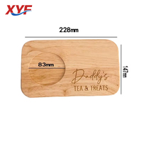 Plateau multifonctionnel carré en bois de caoutchouc, style minimaliste moderne, idéal pour le café, les desserts, le thé de l'après-midi, cadeau parfait pour la fête des pères