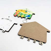 Porte-clés détachable en MDF pour sublimation, tendance, pour la promotion de produits et la décoration de carnets