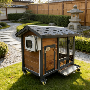 Modernes Zusammenklappbares Holz-Hundehaus für Innenbereich Luxuriöse Haustier-Villa Wasserdichter Hundezwinger für Große Hunde OEM ODM - Product Image 2