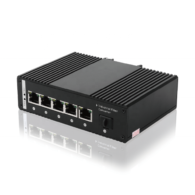 4 Port PoE Full Gigabit Industrial PoE Ethernet Switch with 1 SFP DIN Network Switch 24V/48V BT_90W PoE Switch
