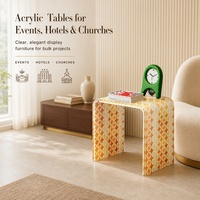 Table basse en acrylique au design créatif, moderne et simple, en forme de U, pour salon, petite table d'appoint, table de chevet pour chambre à coucher, fabricant