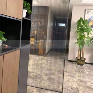 ANN045 Modern Stainless Steel 304 PVD Coating Gold Rose Gold Hairline Mirror Surface Multi-Functional <b>Screen</b> <b>Partition</b> for - Product Image 5