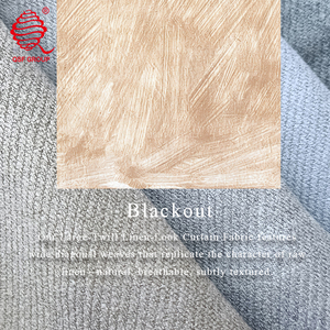 Tessuto per Tende Oscuranti Effetto Lino a Trama Larga |   Tessuto Oscurante Calmante Nero, Molto Pesante 470gsm, a Trama Stretta, con Venature Naturali, Morbido - Product Image 3