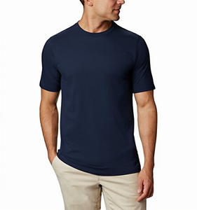 Camiseta Esencial de Manga Corta para Hombre, Cuello Redondo, Mezcla de Algodón Azul Marino de Primera Calidad, con un Corte Clásico y Duradero - Product Image 1