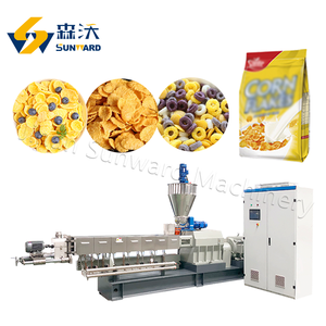 เครื่องรีดเกล็ดข้าวโพดและอาหารเช้าแบบสกรูคู่ - Product Image 4