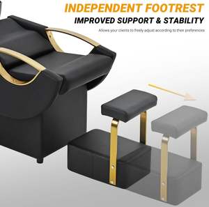 وحدة غسيل خلفي للشامبو لصالونات التجميل ، حوض غسيل للشعر ، حوض سيراميك مائل مع مقعد قابل للتعديل - Product Image 4