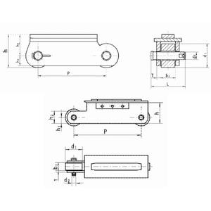 Chaîne à rouleaux à grand pas robuste pour les industries de la métallurgie et de la construction agricole en acier - Product Image 2