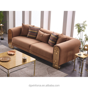 Furnitur rumah Sofa Sofa ruang tamu pelatih kursi ruang tamu Sofa santai Chesterfield berlapis kain kancing rumbai Modern kustom kelas atas - Product Image 3