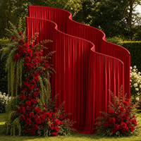 Arche Métallique de Décoration de Mariage pour Scène de Cérémonie, Support de Fond pour Arrangements Floraux et Présentation de Ballons avec Cadre en Fer Doré