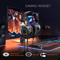 Interfaz de Audio RGB para PC, Micrófono para Podcast y Juegos, Auriculares para Juegos, Tarjeta de Sonido, Interfaz de Audio