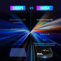 TV BOX Android X96 A100 con Chipset Amlogic S905A de 6nm, WiFi Dual MIMO 2T2R, AI-SR, Android 14, Bluetooth de Gran Alcance y Función de Aprendizaje RCU