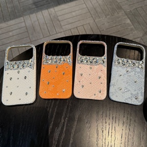 Luxury diamond fish scale snake leather phone case for iPhone 11-17 pro max hard protect back <b>cover</b> factory wholesale accessory - Product Image 6
