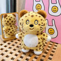 Nieuwe Geldleoparden Kat Kleine Monster Egel Chef Pluche Poppen PP Katoen Vulling-Unisex voor 14 jaar Groothandel Grensoverschrijdend