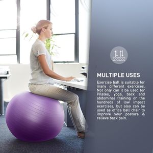 Ballon de yoga Pilates en PVC épais de haute qualité de 65 cm, directement de l'usine, pour la salle de sport, l'entraînement, la remise en forme, l'exercice, la danse - Product Image 3