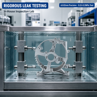 Support de fixation structurel en aluminium moulé sous pression OEM ADC12, testé par le méthode de test de fuites CNC, certifié ISO 9001, pour pièces de groupe électrogène 5GF 6.5KW