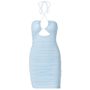 Ropa de Mujer, Primavera Invierno, <span class=keywords><strong>Falda</strong></span> Nueva con Tirantes, Estilo Sexy para Club Nocturno, Espalda Descubierta con Cordones, Plisada en la Cadera - Product Image 4