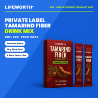 LIFEWORTH Tamarind Fiber Drink Mix ODM Contract Manufacturing GMP HACCP FSSC22000 ISO Instant Powder OEM Private Label