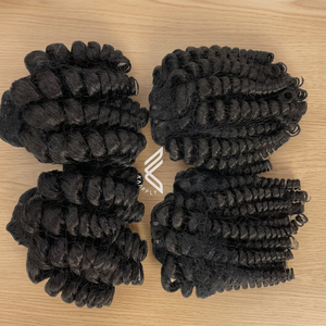 Bouncy Curls Human Hair Weaving Double Weft to Make <b>Wigs</b> for Women, Bouncy Curls Human Hair Bundles - Product Image 3