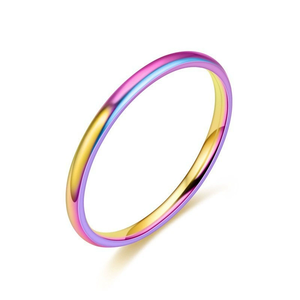 Anillo <span class=keywords><strong>de</strong></span> acero inoxidable <span class=keywords><strong>de</strong></span> círculo liso para mujer, fino, sencillo, todo en uno, <span class=keywords><strong>de</strong></span> alta calidad, anillo <span class=keywords><strong>de</strong></span> cola, joyería - Product Image 6