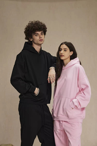 Wholesale Custom Oversized Cotton Hoodie Unisex Plain Streetwear Print High Quality High Collar Hooded Pocket Winter - Product Image 2
