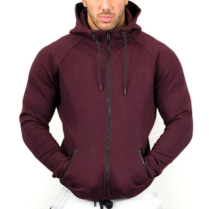 Sudadera con capucha extragrande de algodón para hombre, 500 g/m², de forro polar grueso, con cremallera completa y diseño de cremallera. - Product Image 1