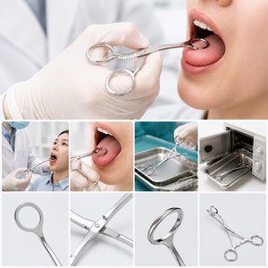 DeGao Pince à langue en acier inoxydable de 17 cm avec verrou de sécurité pour les premiers secours d'urgence, la RCP et les soins dentaires - Product Image 6