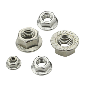 Écrou à bride hexagonale en acier inoxydable UNF UNS nickelé finition naturelle, écrou auto-serrant cranté pour l'automobile, l'industrie et les secteurs de la santé - Product Image 1