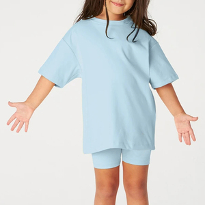Vêtements de cyclisme pour enfants en coton, ensembles de shorts de cycliste d'été, tenues pour garçons et filles, ensemble de vêtements en deux pièces - Product Image 6